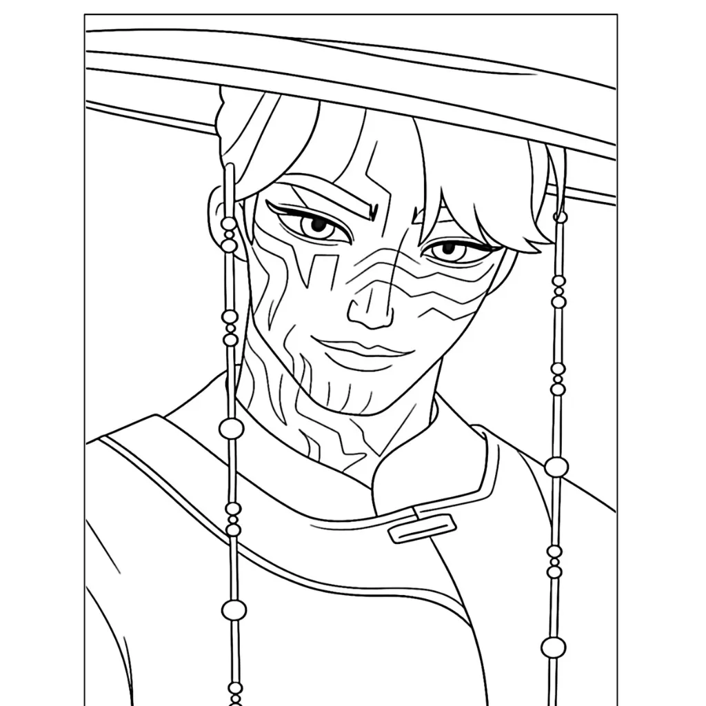 KPop Demon Hunters14 para colorear para imprimir para niño de 4 años