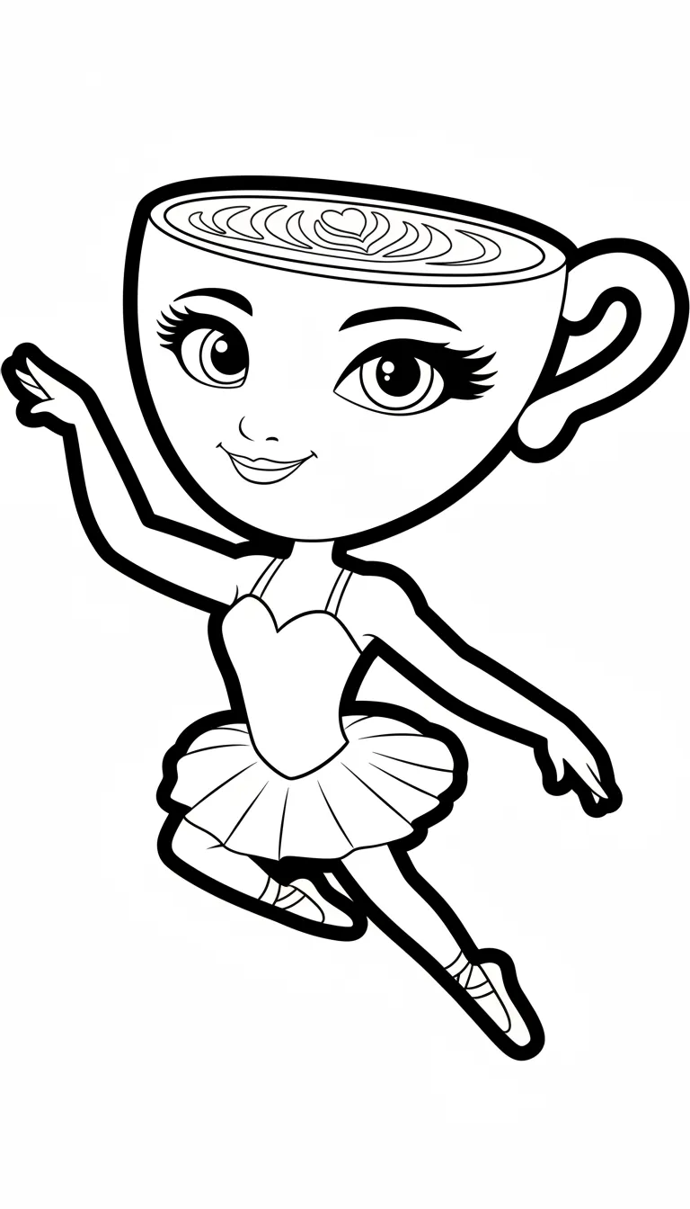 Ballerina Cappucina para colorear para imprimir gratis 1