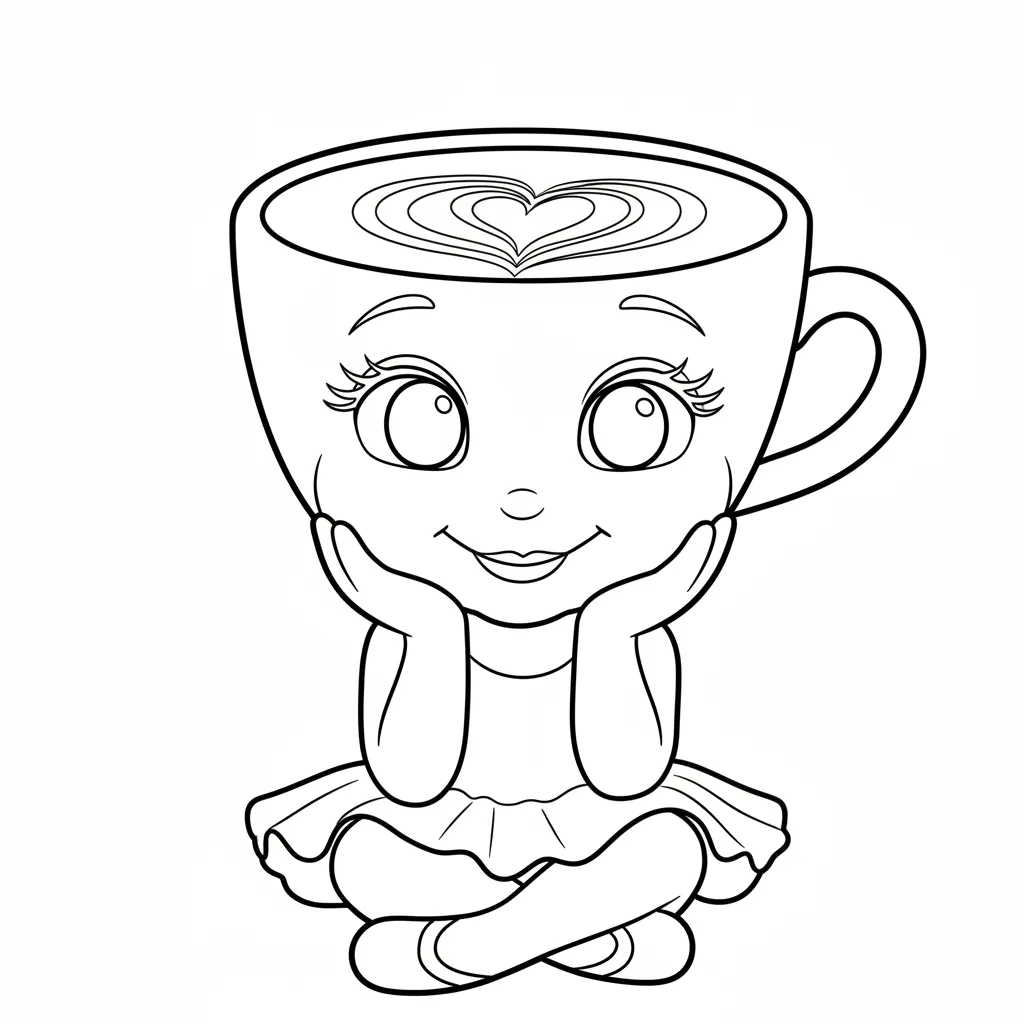 imprimir Ballerina Cappucina para colorear gratis