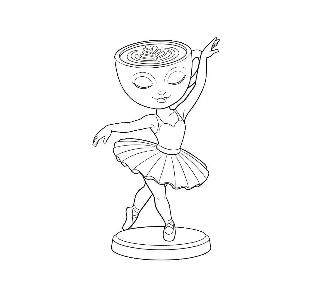 Ballerina Cappucina para colorear gratis para niños