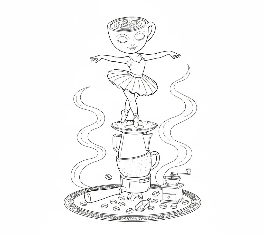 Ballerina Cappucina para colorear y dibujo para imprimir