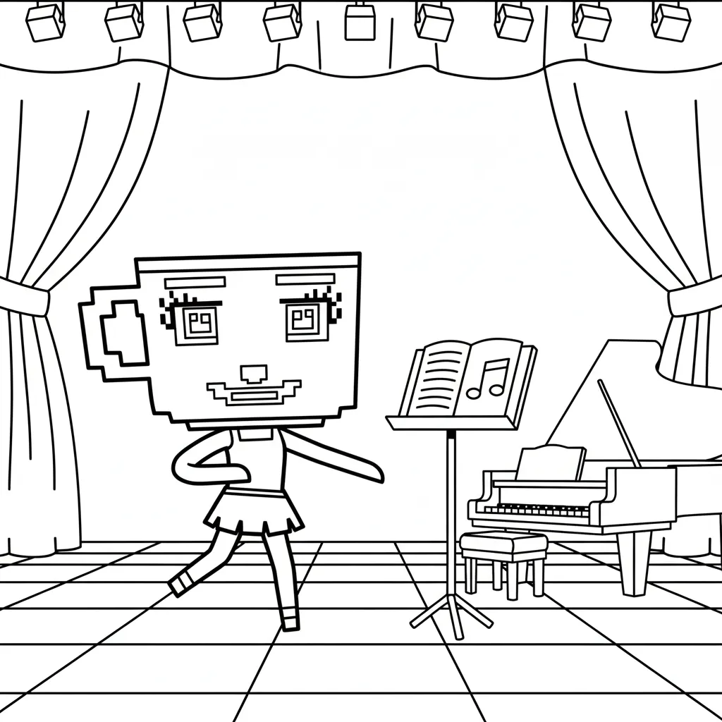 Ballerina Cappucina para colorear para imprimir gratis pdf