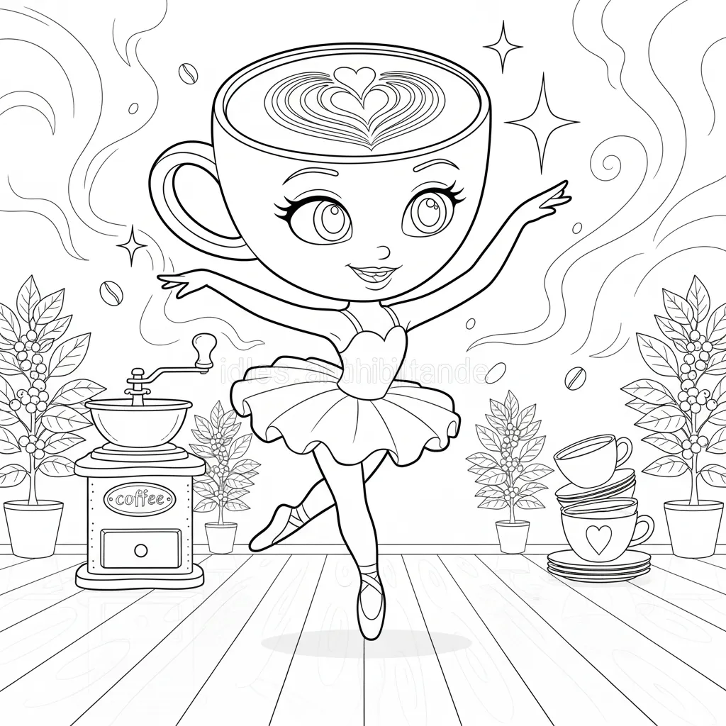 Ballerina Cappucina para colorear en línea