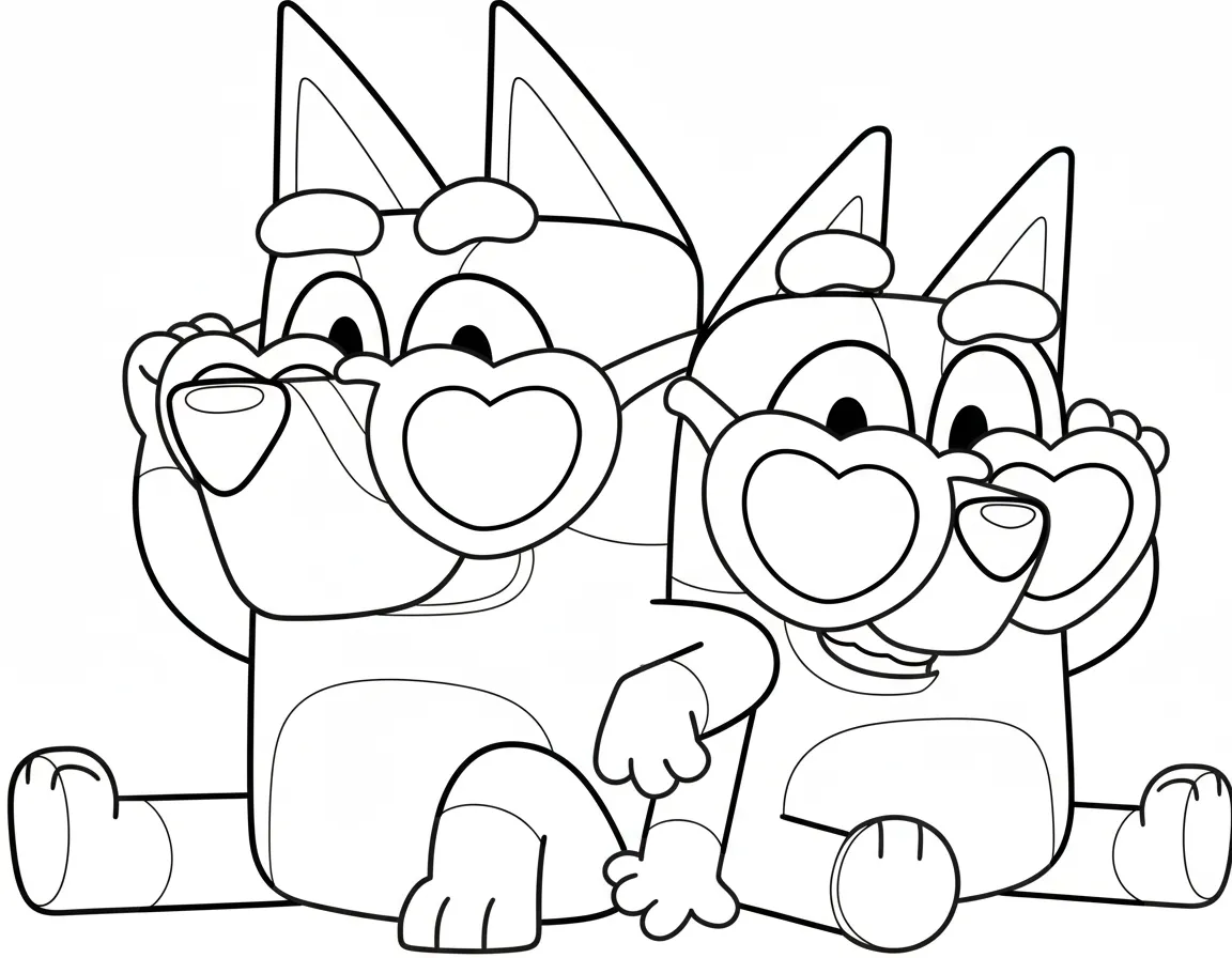 imagen para colorear Bluey niño