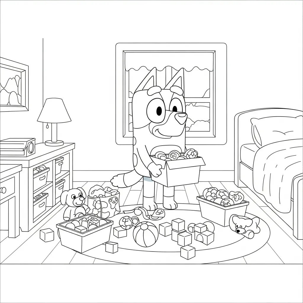 Bluey para colorear para imprimir gratis