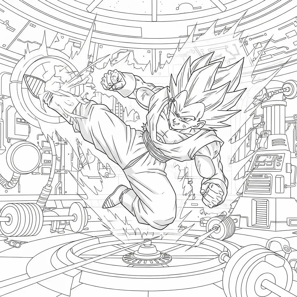 Dragon Ball Z para colorear gratis en línea