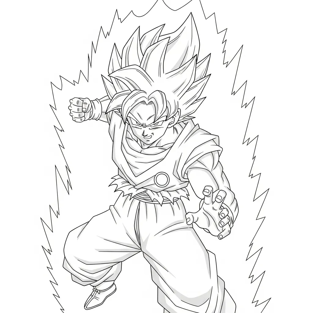 Dragon Ball Z para colorear de para niños