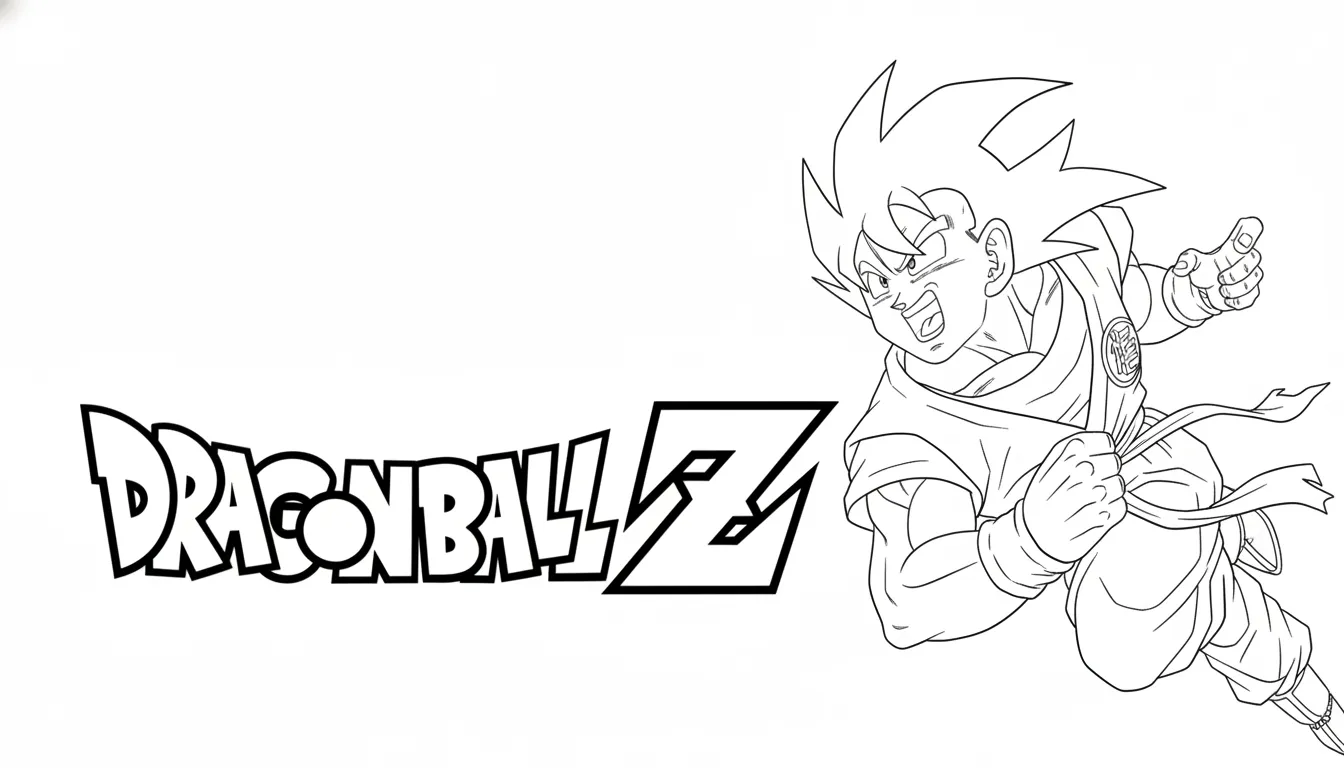 Dragon Ball Z para colorear para niño gratis