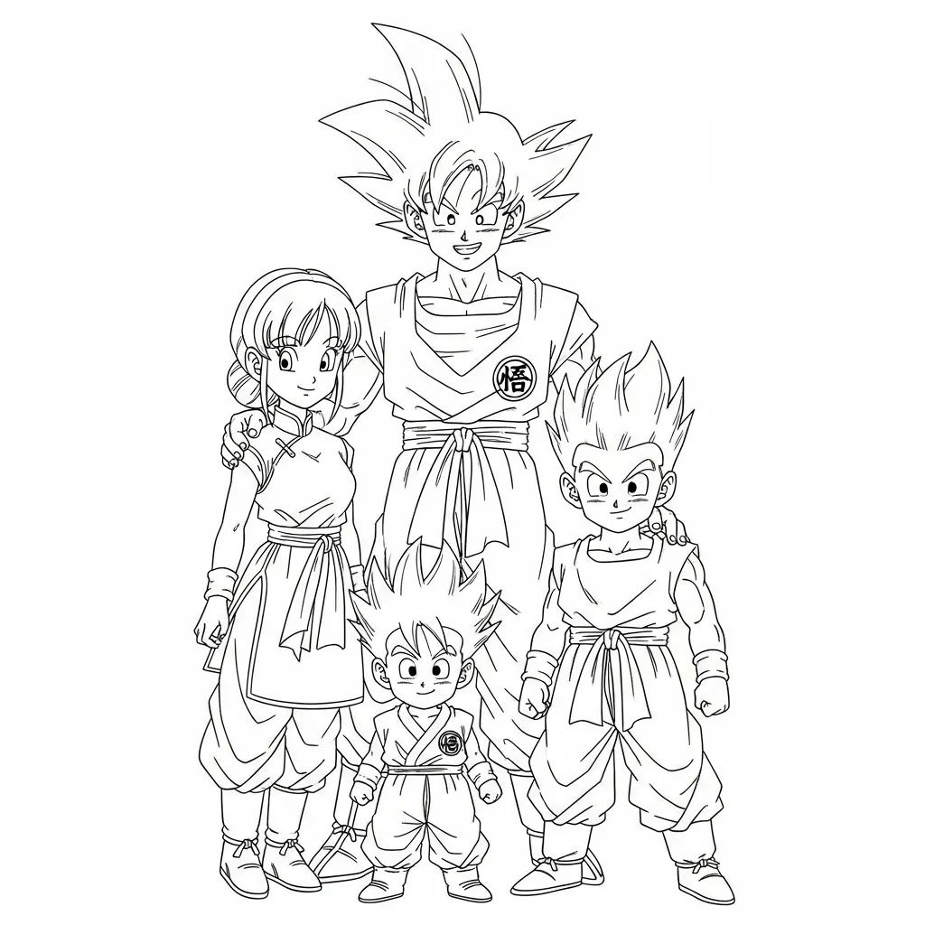 Dragon Ball Z para colorear para niño de 7 años 1
