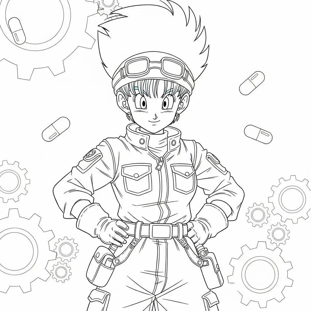 Dragon Ball Z para colorear para imprimir gratis 1