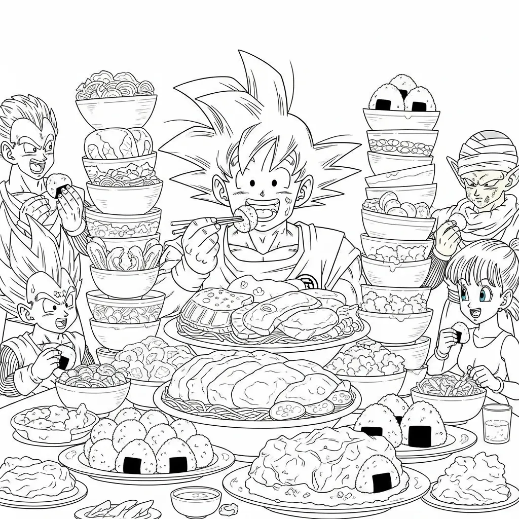 Dragon Ball Z para colorear para imprimir para niño de 2 años