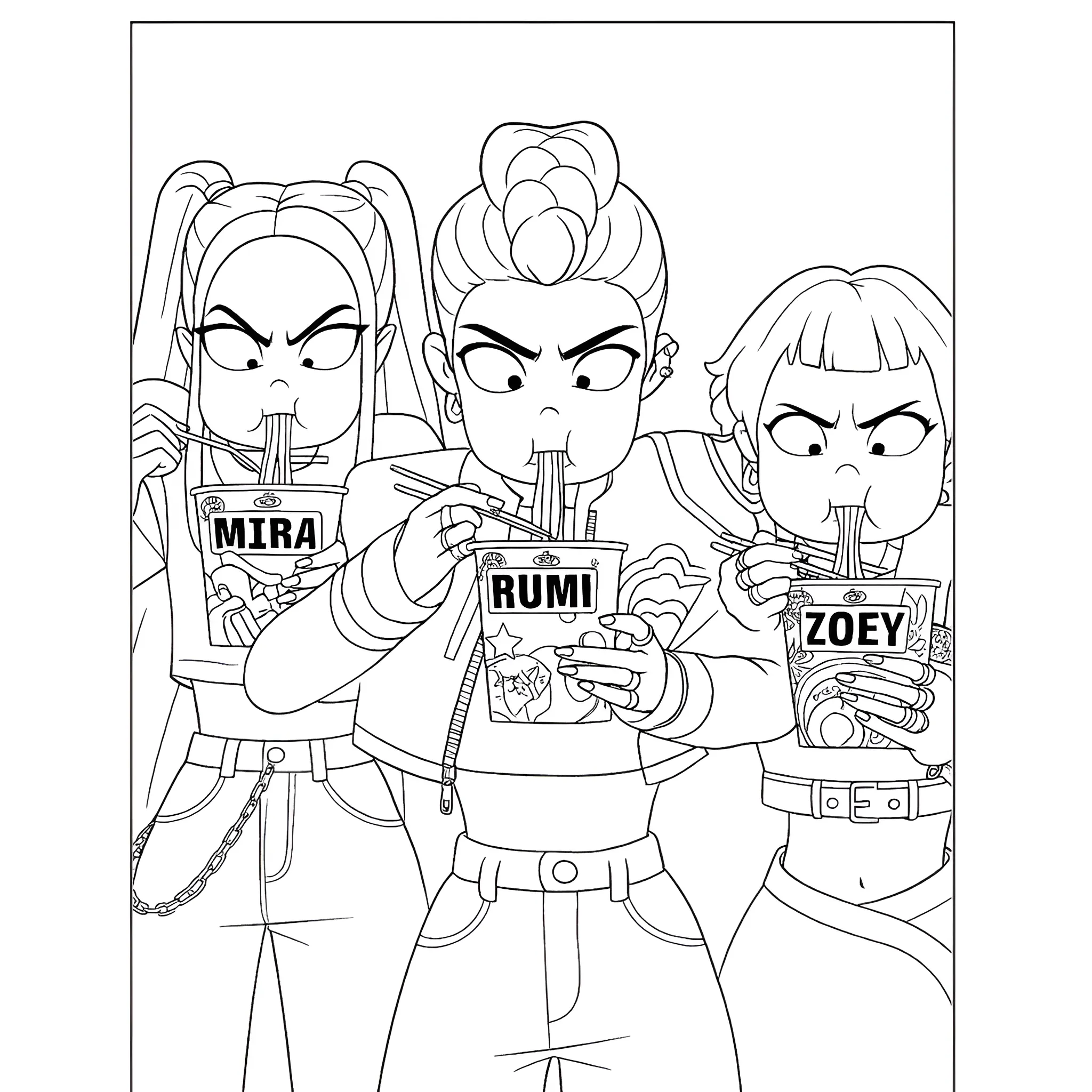 KPop Demon Hunters8 para colorear para imprimir gratis