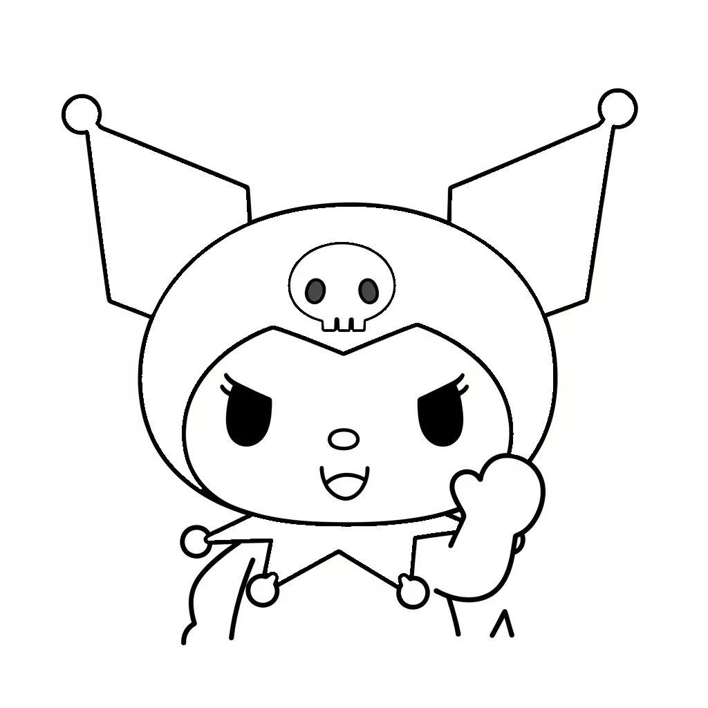 Kuromi para colorear para imprimir gratis 1