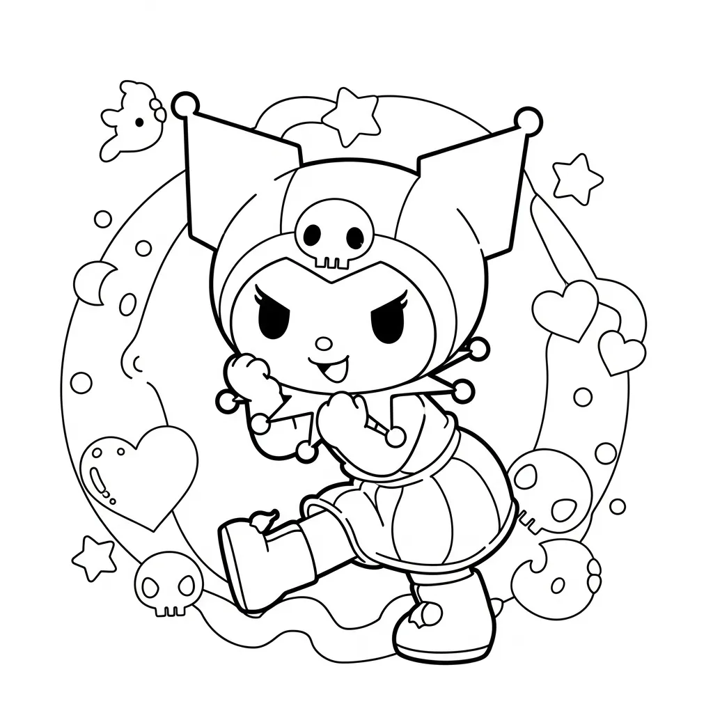 Kuromi para colorear para imprimir