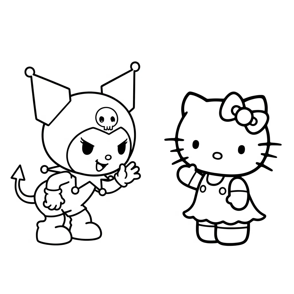 Kuromi para colorear para imprimir pdf gratis 1