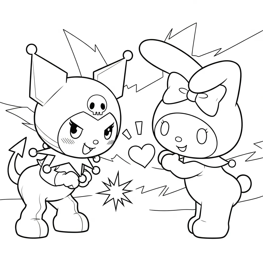 Kuromi para colorear gratis