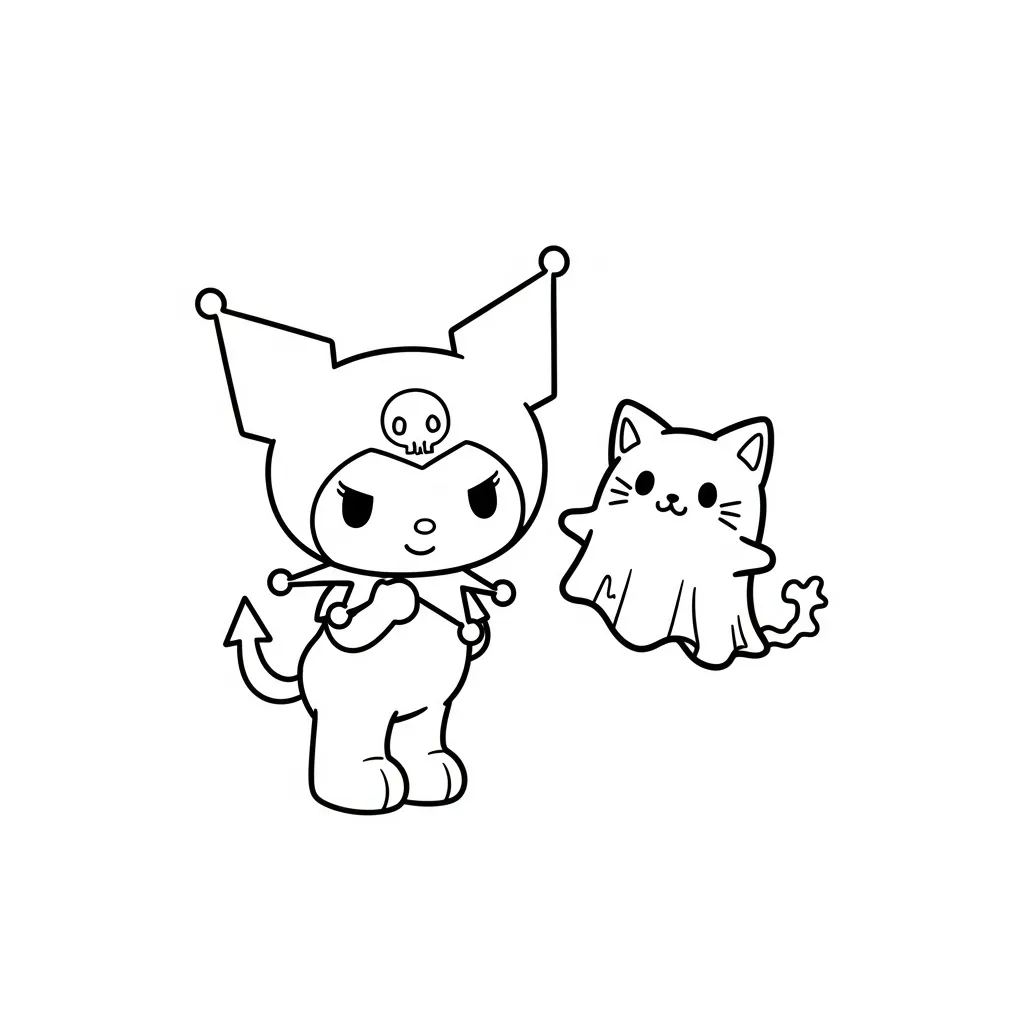 Kuromi para colorear en línea gratis