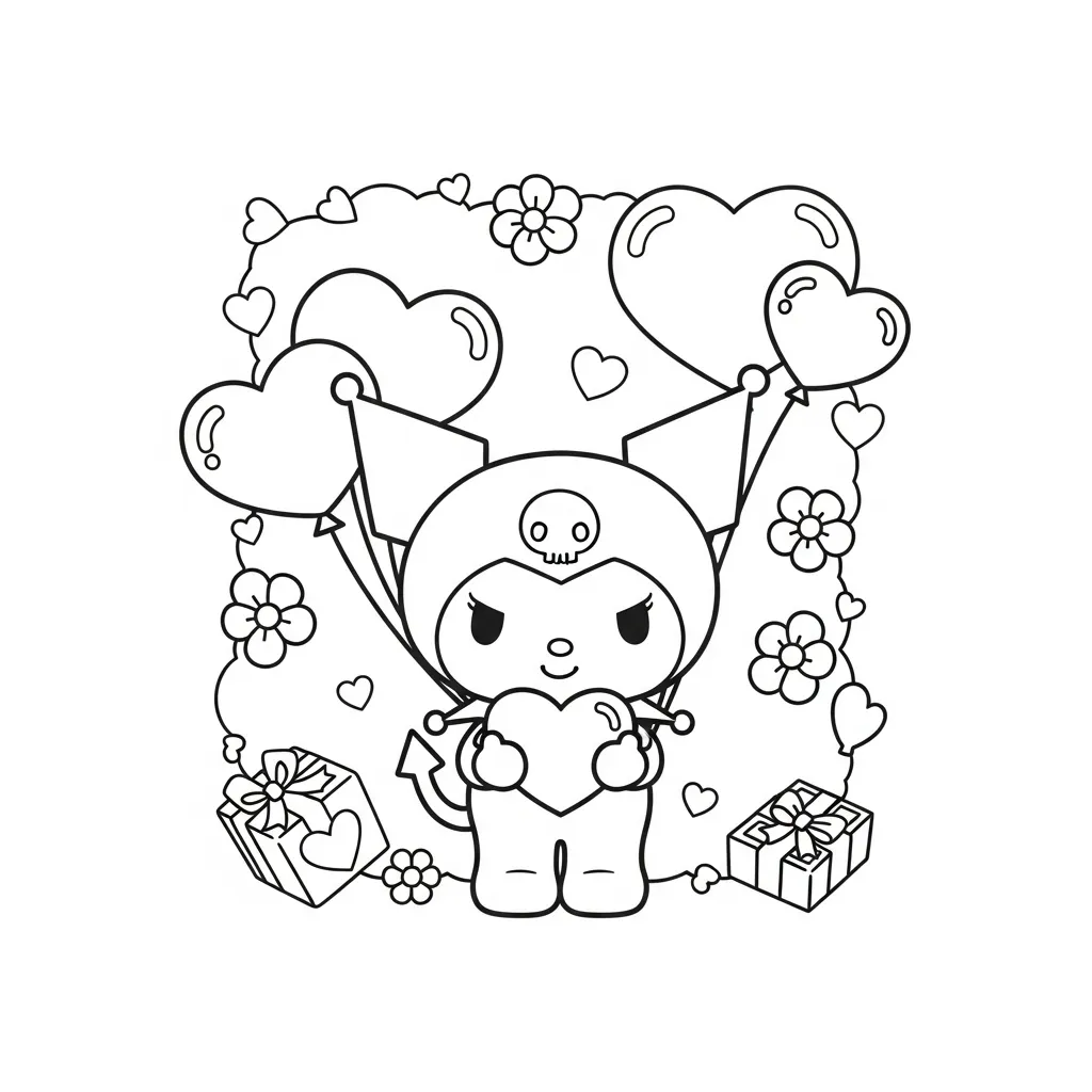 Kuromi para colorear para imprimir gratis