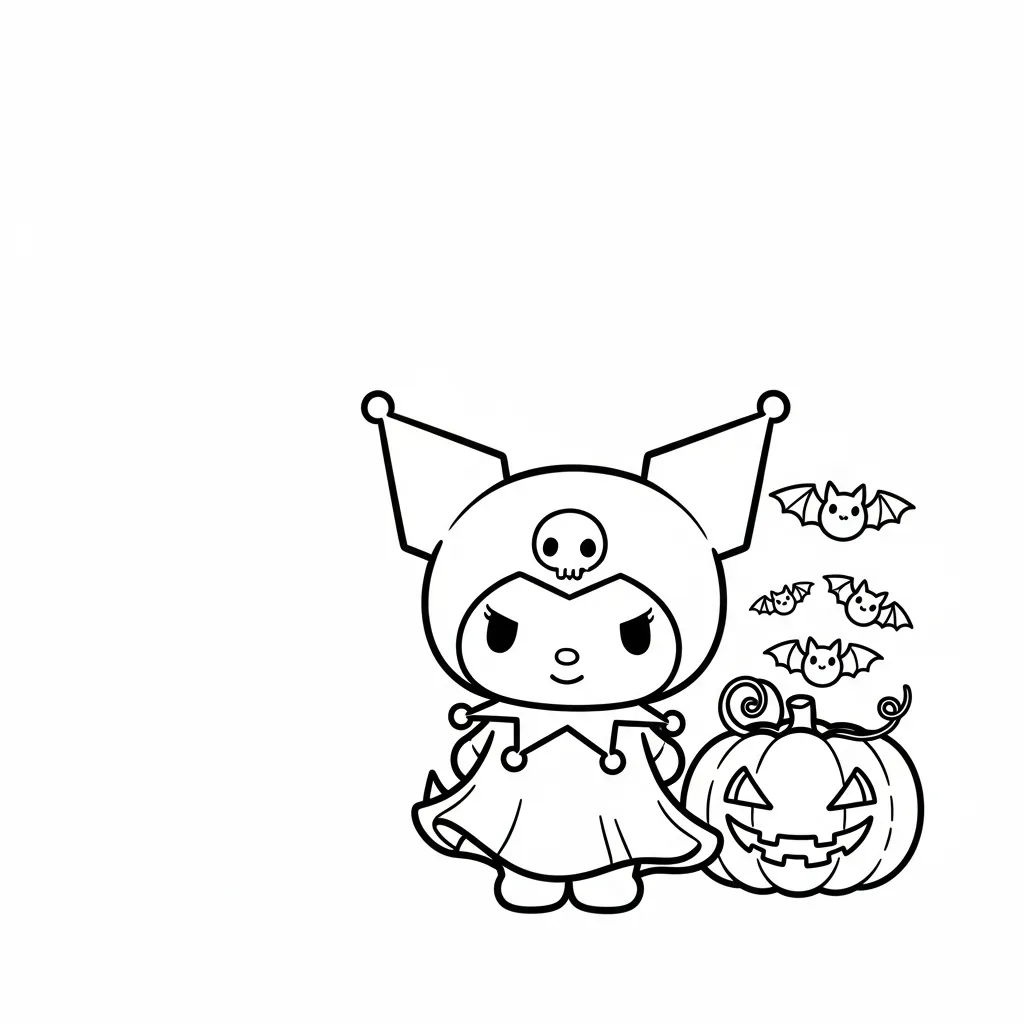 Kuromi para colorear para niño de 8 años