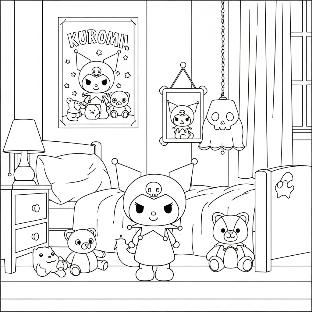 descargar Kuromi para colorear gratis