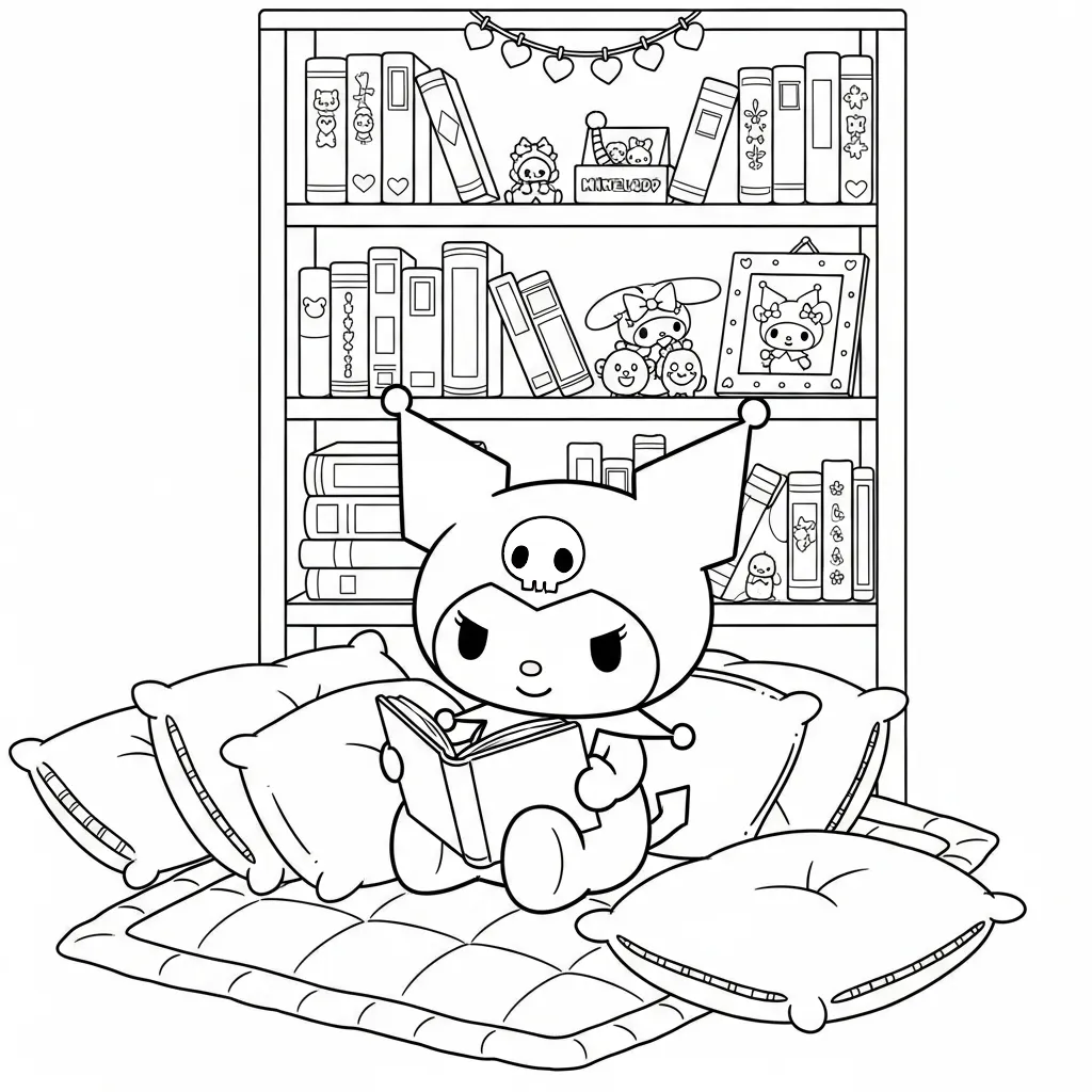 Kuromi para colorear para niño de 2 años