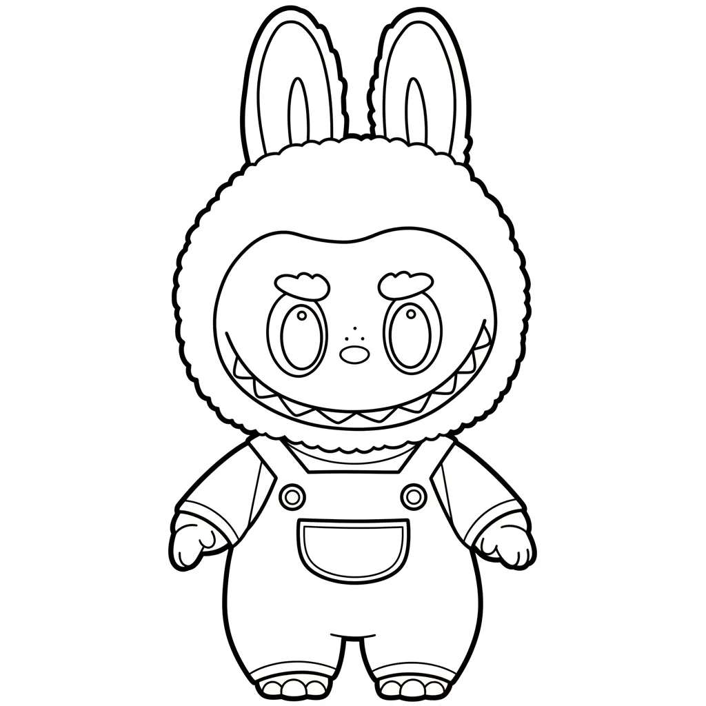 Dibujos para colorear de Labubu para niños de 6 años