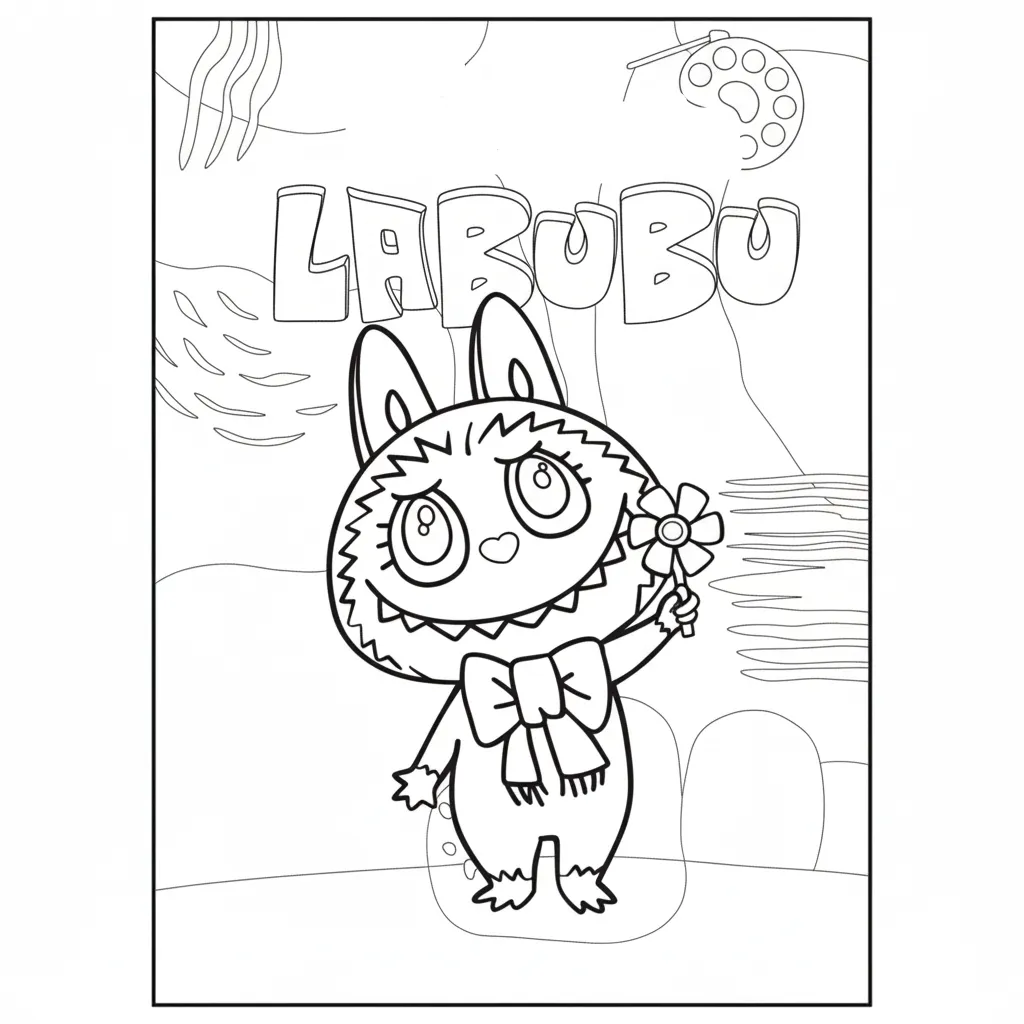 Labubu para colorear y aprender