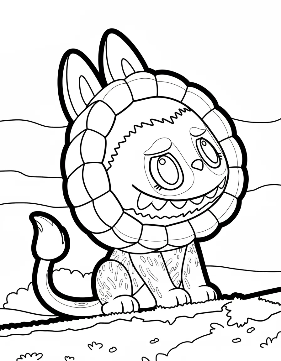 Dibujos para colorear de Labubu para imprimir para niños de 3 años