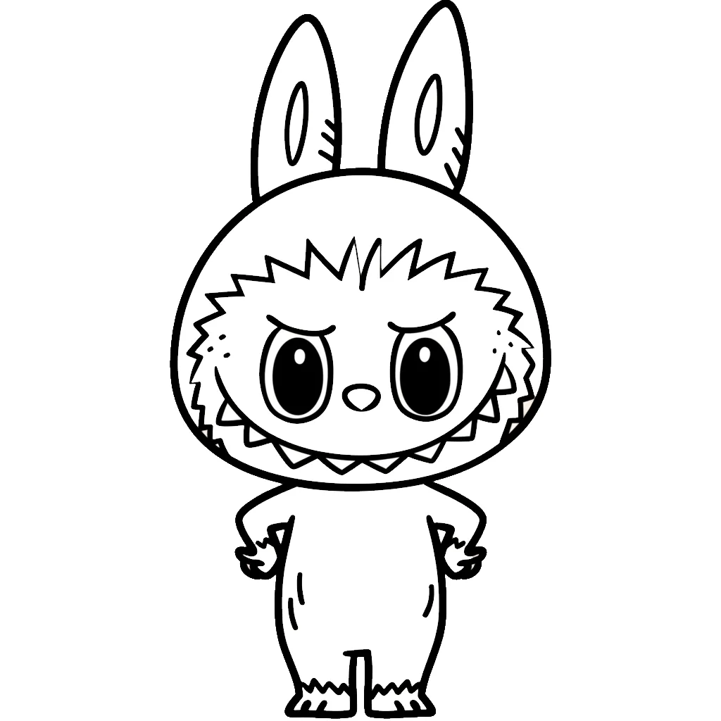 Imprime dibujos para colorear de Labubu para niños