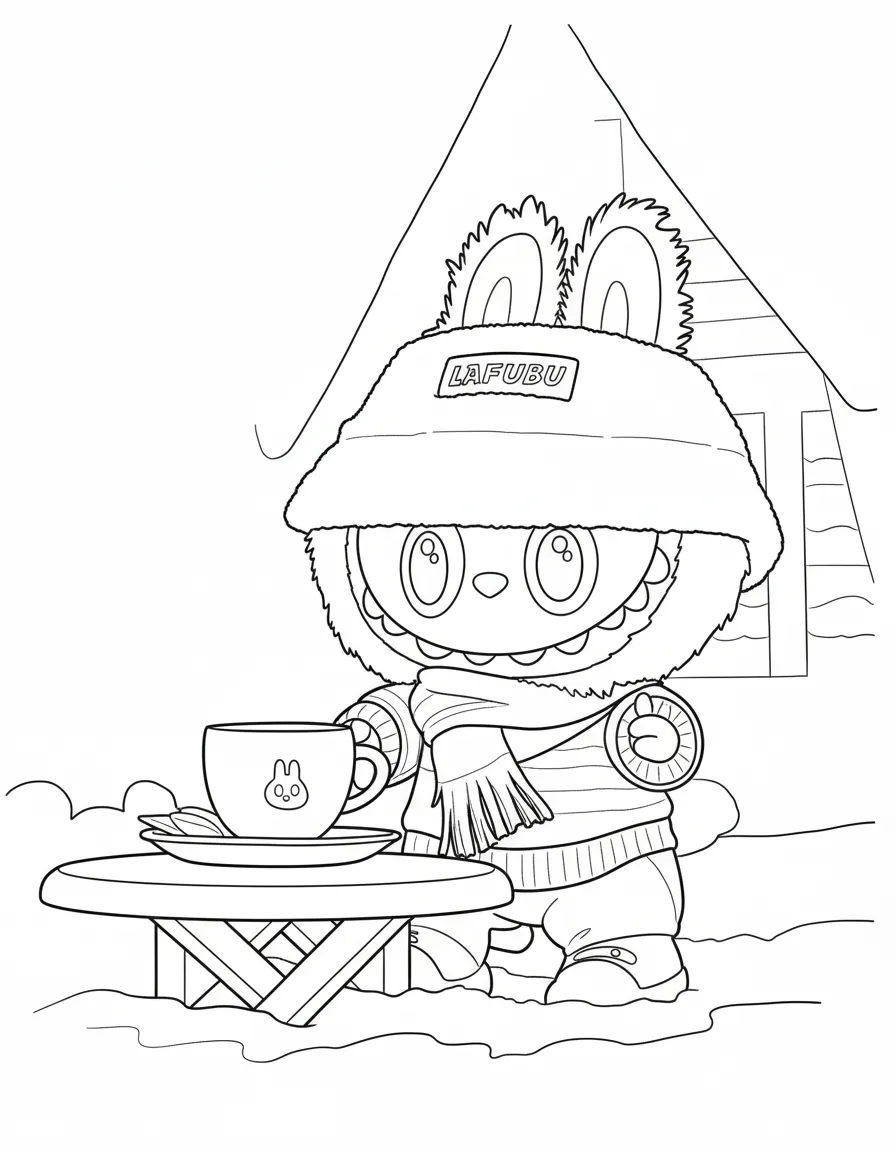 Dibujos para colorear de Labubu para niños de 2 años