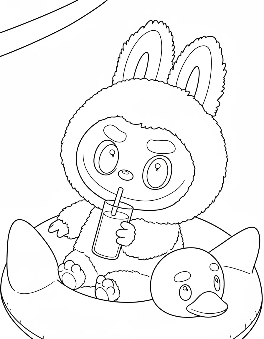 Dibujos para colorear de Labubu gratis para niños