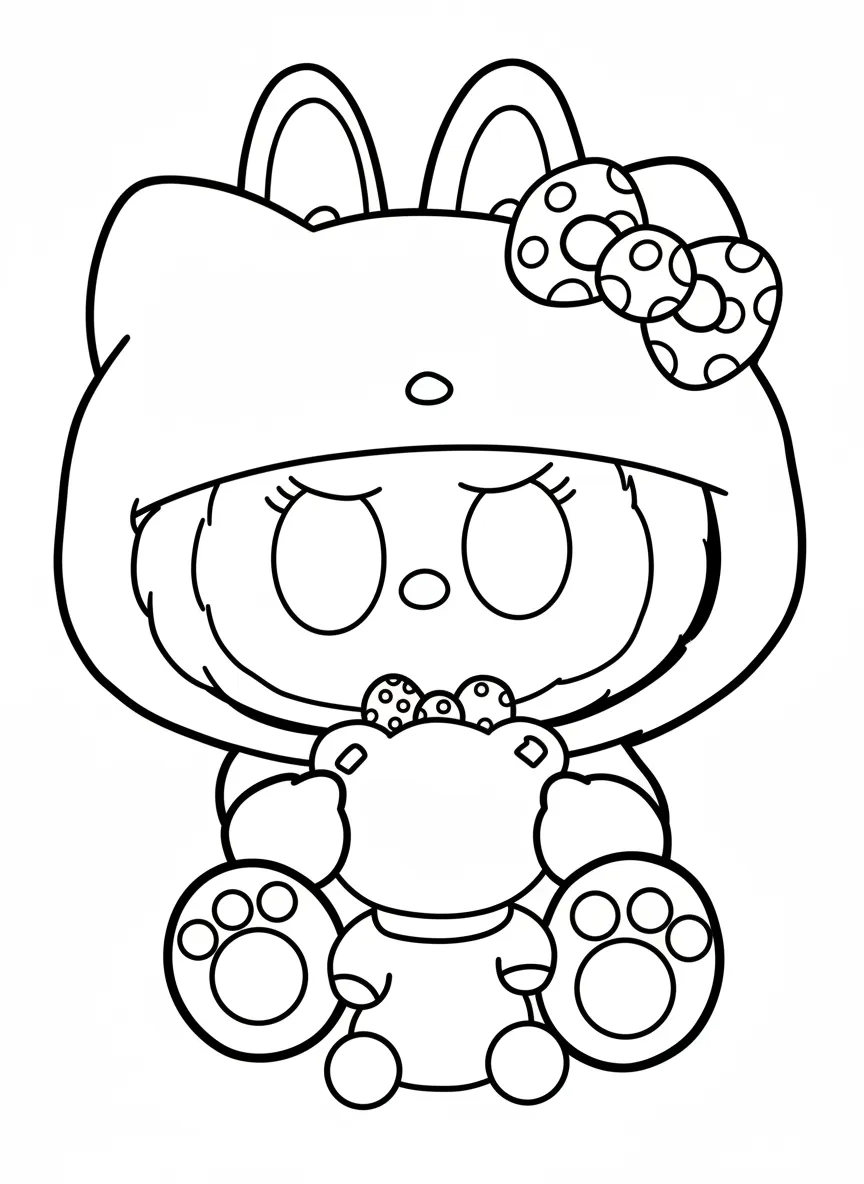 Dibujos de Labubu para colorear e imprimir para niños