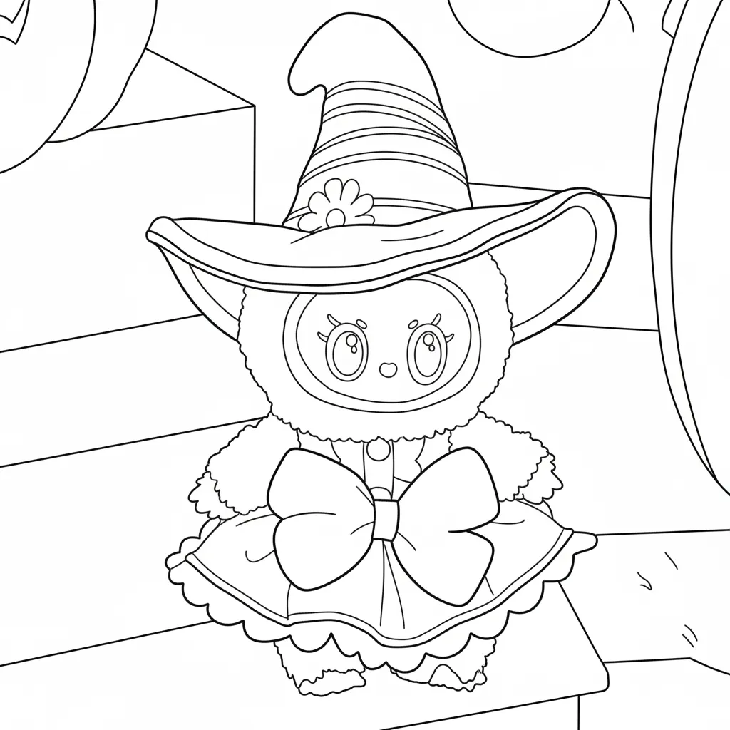 Dibujos para colorear de Labubu para niños de 10 años