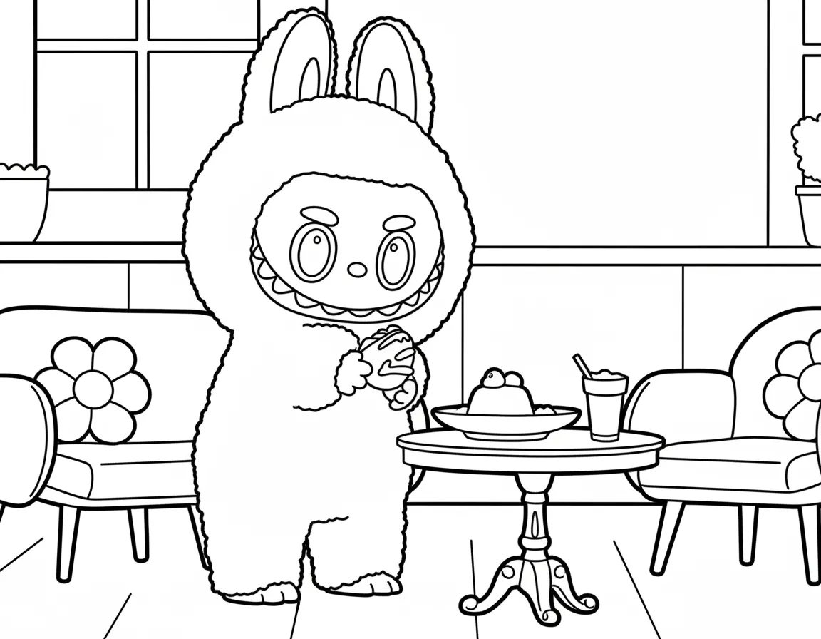Dibujos para colorear de Labubu para imprimir, ¡qué lindos!