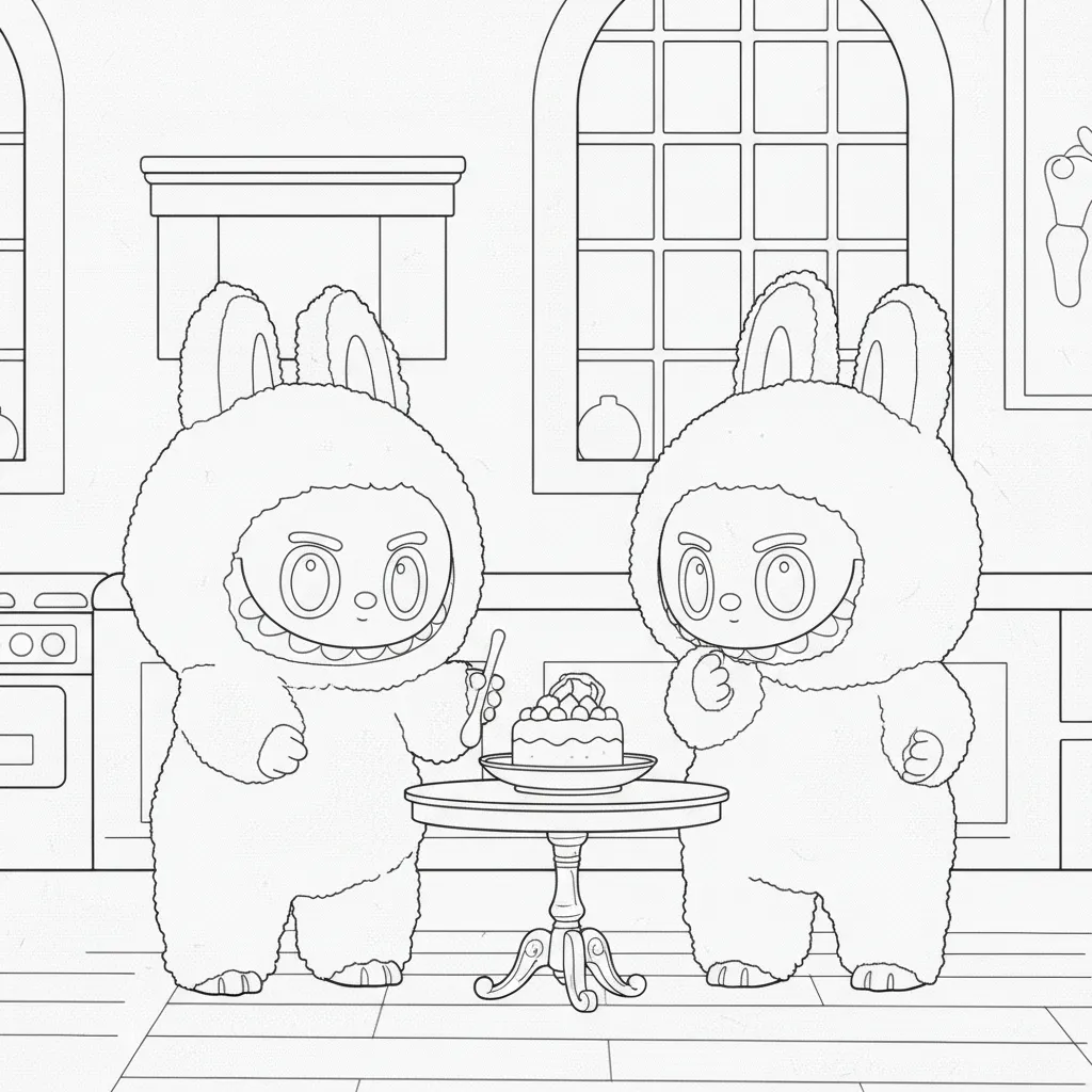 Dibujos para colorear de Labubu para niños