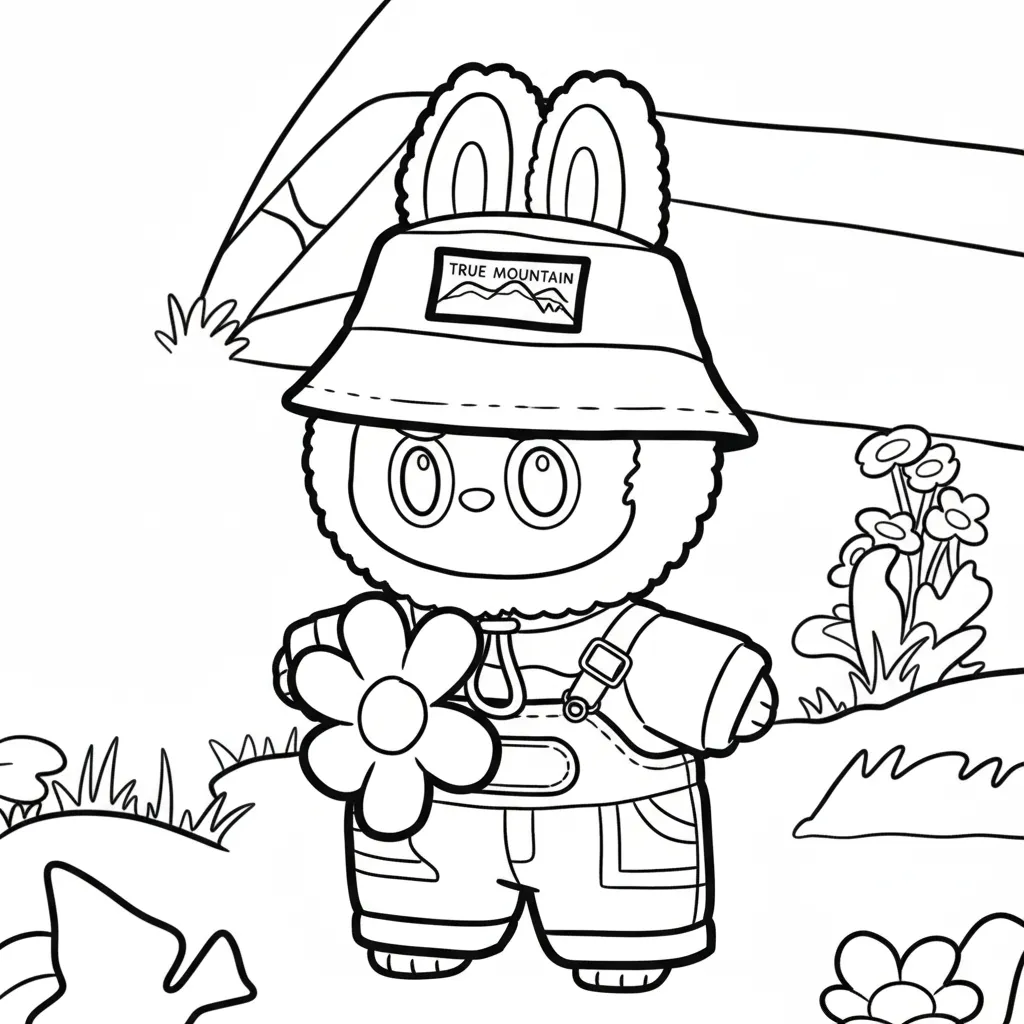 Imprime gratis dibujos para colorear de Labubu