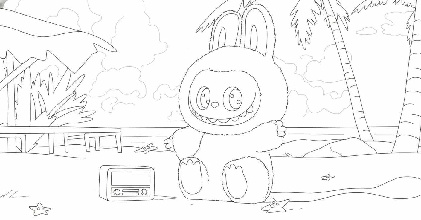 Dibujos para colorear de Labubu para niños, imprimibles gratis