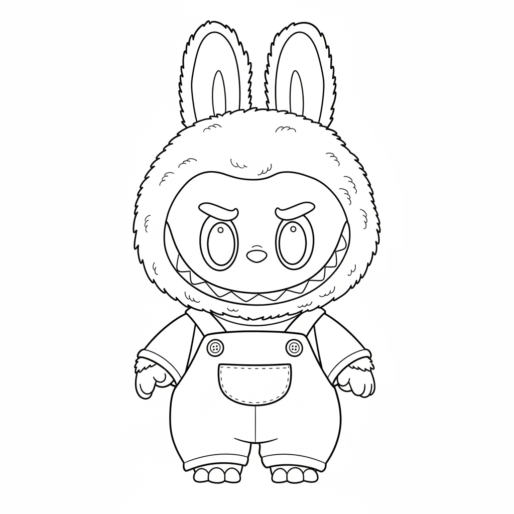 Labubu para dibujo e impresión