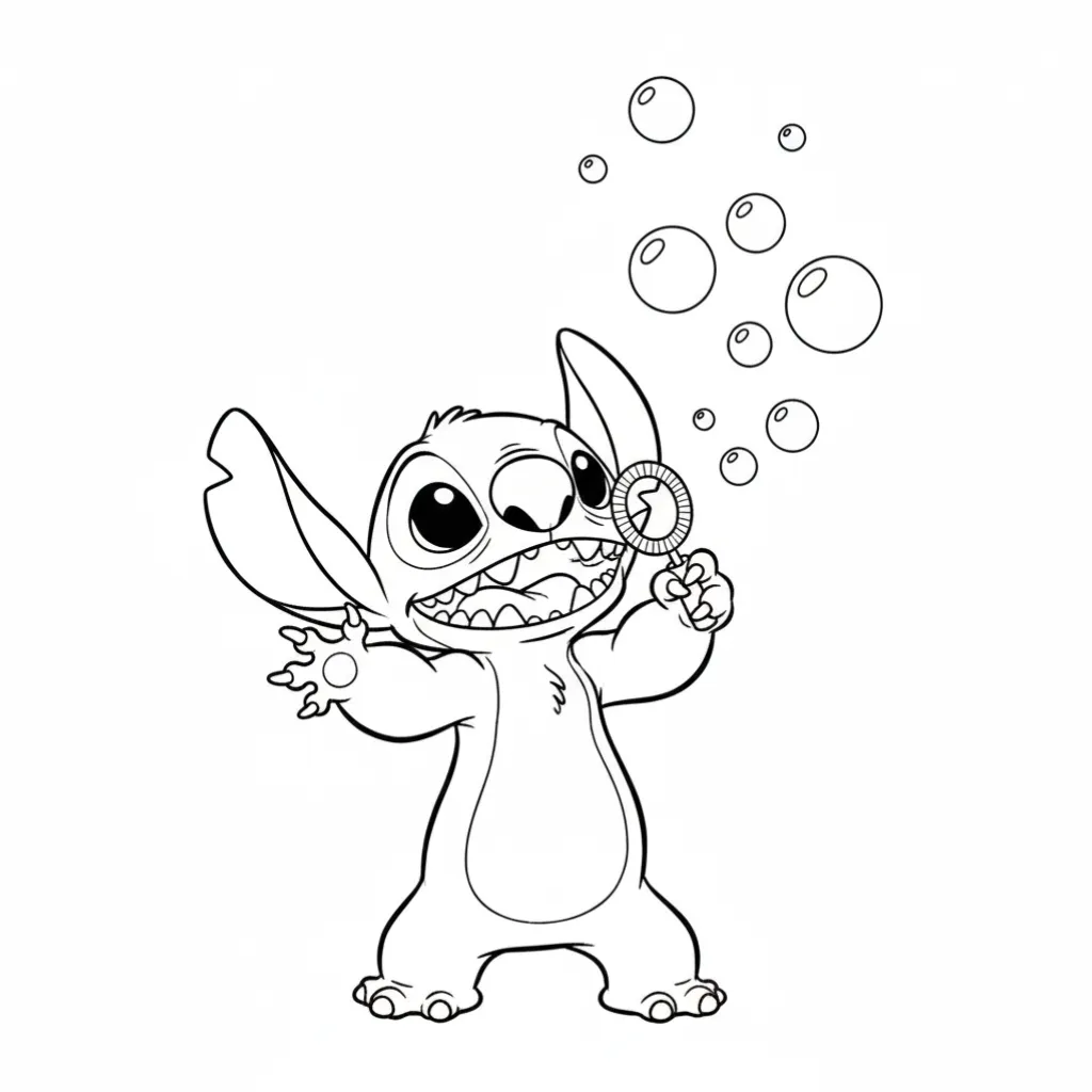 Lilo y Stitch12 de niño para colorear para imprimir