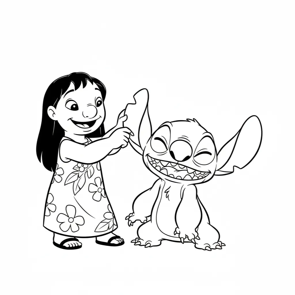 Lilo y Stitch15 para colorear gratis