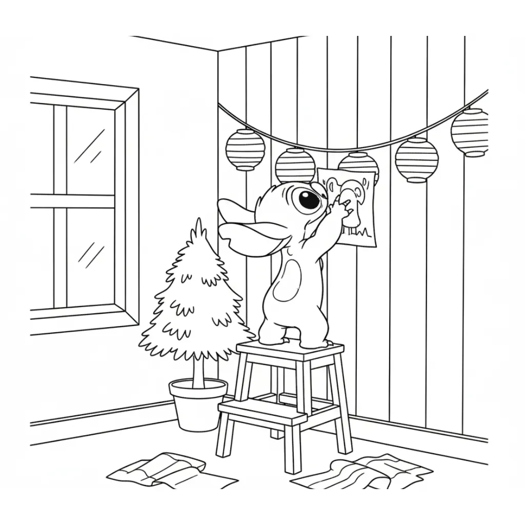 Lilo y Stitch5 para colorear para primaria