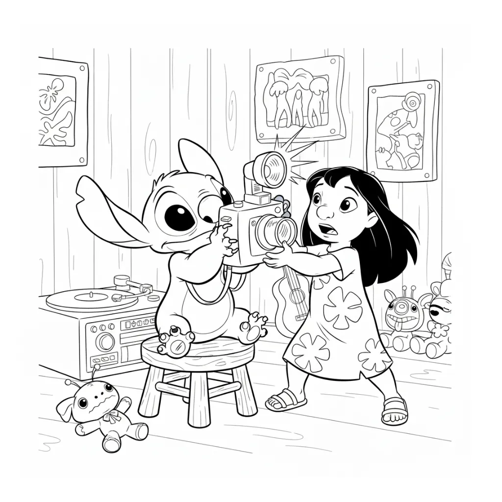 Lilo y Stitch6 para colorear en línea para niño
