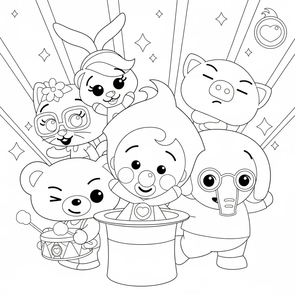 para imprimir Plim Plim para colorear gratis