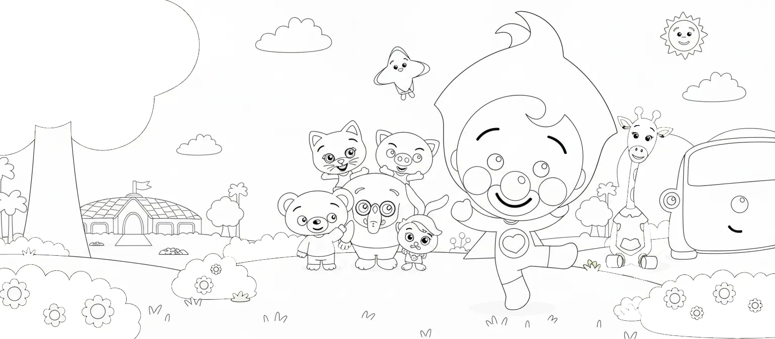 Plim Plim para colorear para niños para imprimir 1