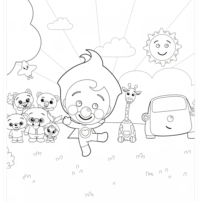 Plim Plim para colorear para imprimir pdf gratis