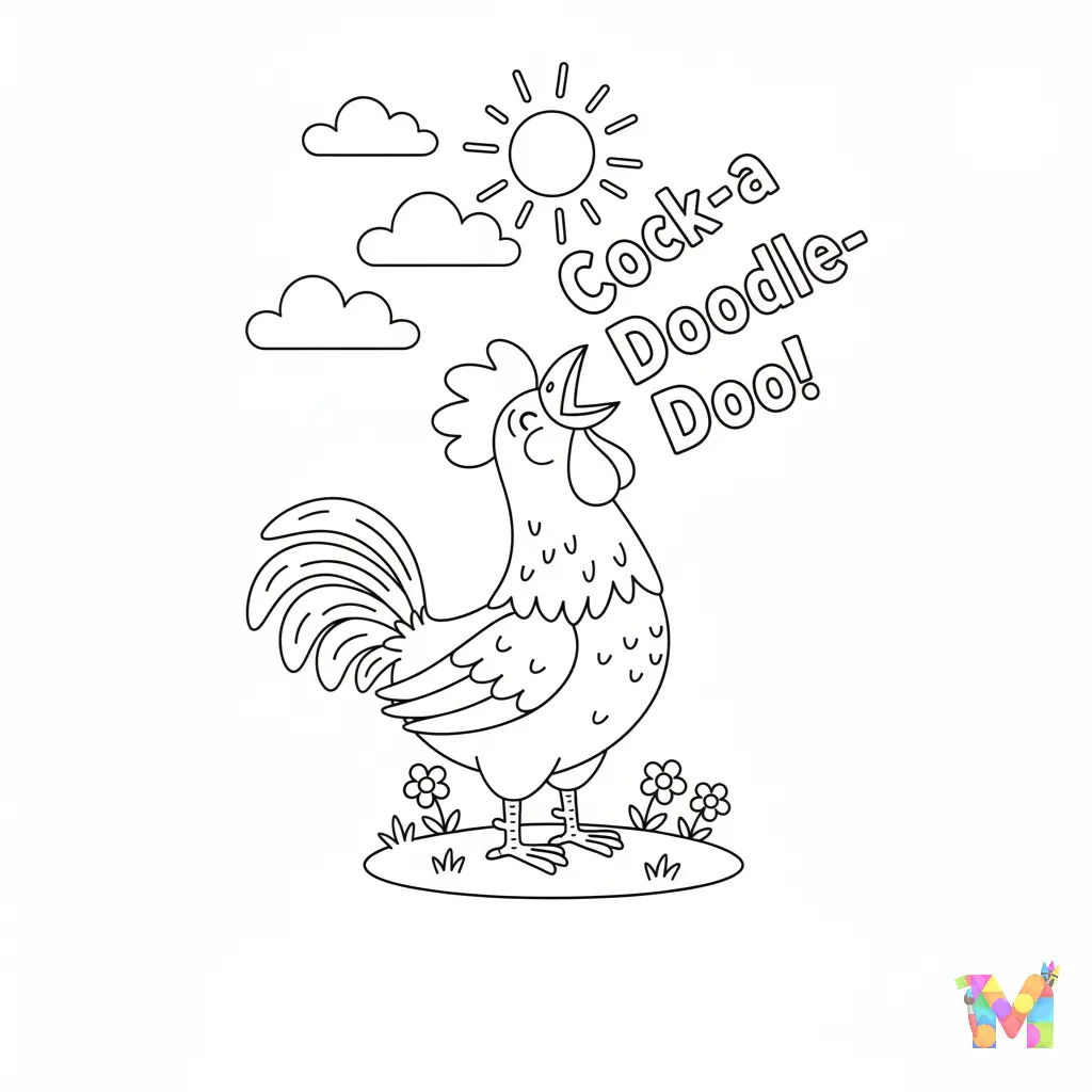 Pollo Colorearm13 para colorear en línea para niño