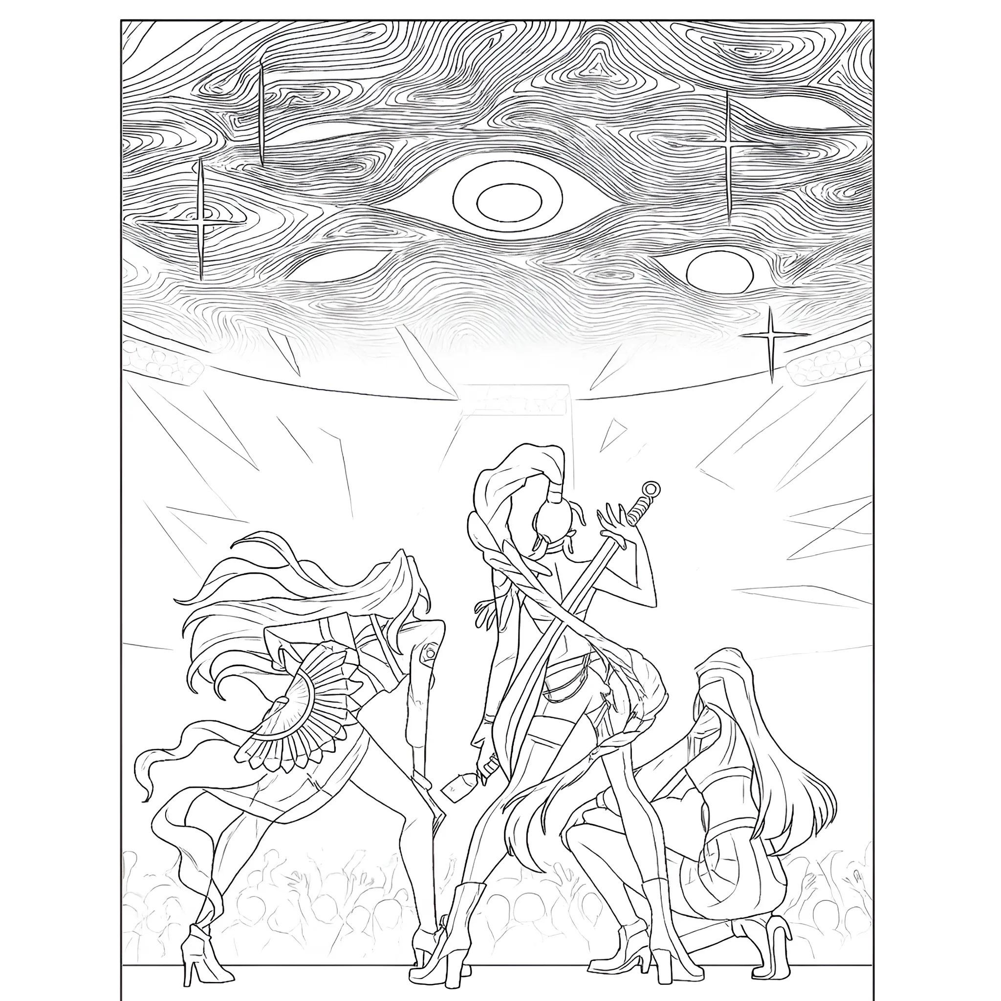 imprimir KPop Demon Hunters4 para colorear