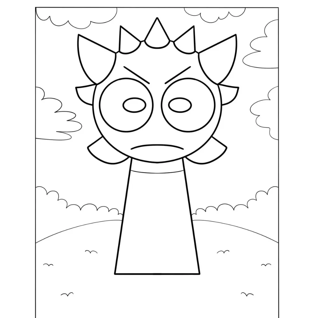 Sprunki10 para colorear para primaria