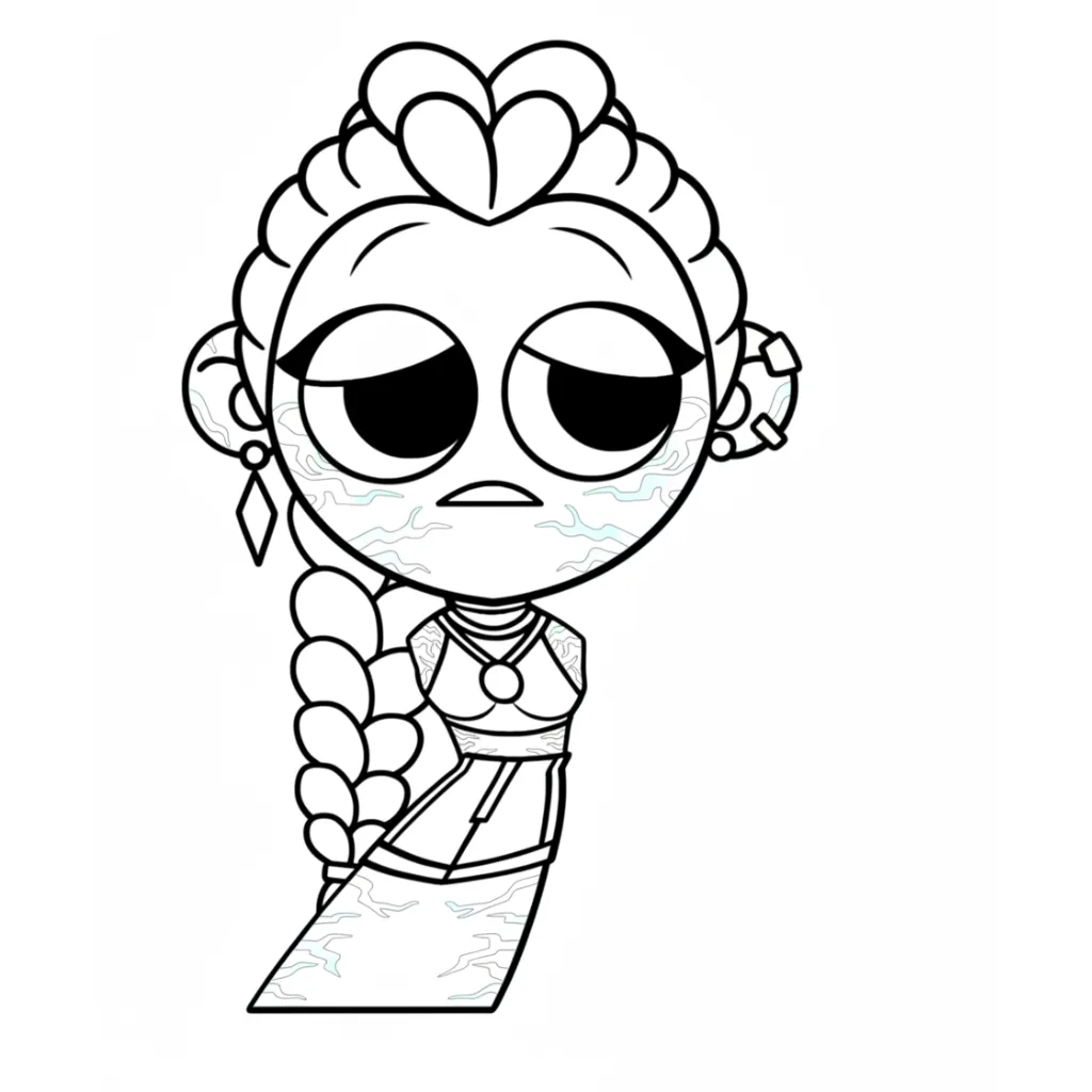 imagen para colorear Sprunki12 niño