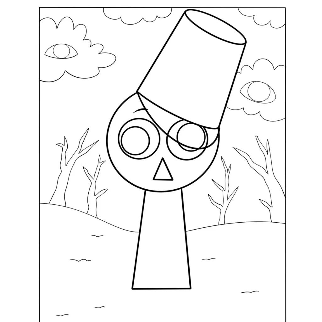 imprimir Sprunki8 para colorear para niño